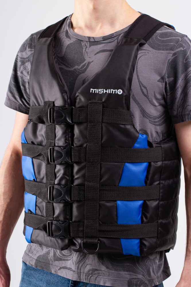 Жилет спасательный MISHIMO PRO Премиум качества Черно-синий в Самаре
