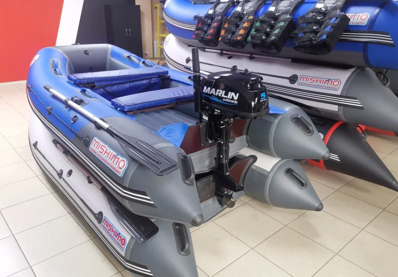 КОМПЛЕКТ ЛОДКА MISHIMO LITE 315 + МОТОР 5л.с в Самаре