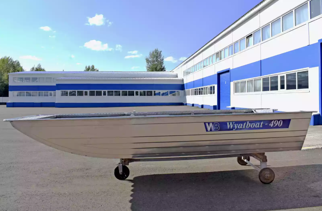 Алюминиевая лодка Wyatboat-490 Jonboat в Самаре