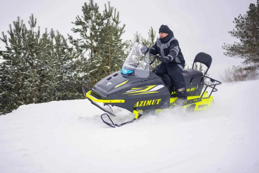 Миниснегоход Бурлак Азимут 24 л.с. , эл.запуск, реверс, тормоз гидравл, капот черный в Самаре