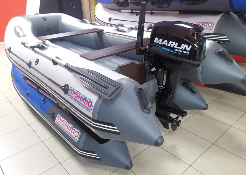 КОМПЛЕКТ ЛОДКА MISHIMO LITE 350 + МОТОР 9,8 Л.С. в Самаре